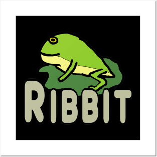 Funny Frog Ribbit Posters and Art